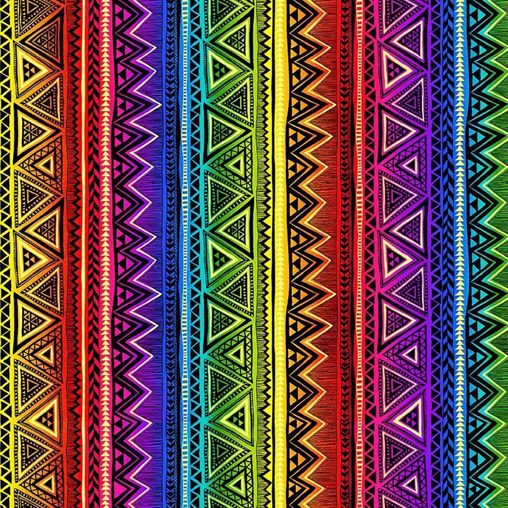 AFRICAN TRIBAL STRIPES - multi